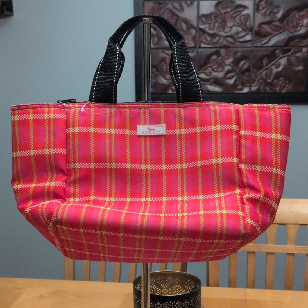 Scout Sweet Tartan Nooner Pink and Yellow Plaid Lunchbox